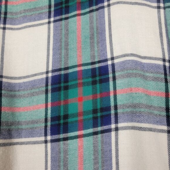 American Eagle Boyfriend Fit Green Red Plaid Long Sleeve Button Down Shirt Med - Picture 5 of 8